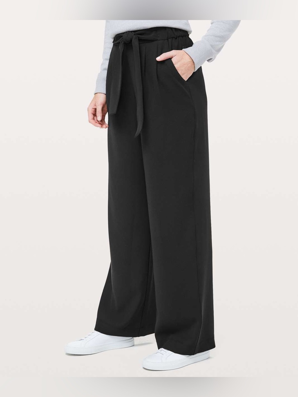 Lululemon Women's Size 12 Noir Pant Wide Leg Full Length Black